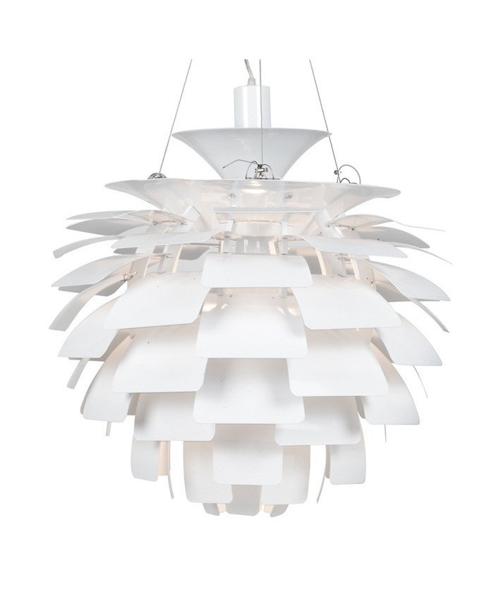 Lámpara ARTIC, aluminio, blanca, 60 cms. de diámetro