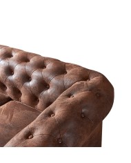 Sofá CHESTER, 2 plazas, similpiel vintage