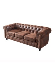 Sofá CHESTER, 3 plazas, similpiel vintage