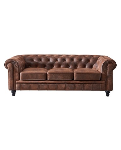 Sofá CHESTER, 3 plazas, similpiel vintage