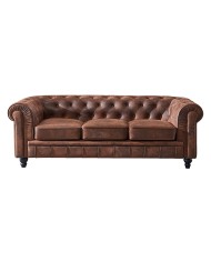 Sofá CHESTER, 3 plazas, similpiel vintage