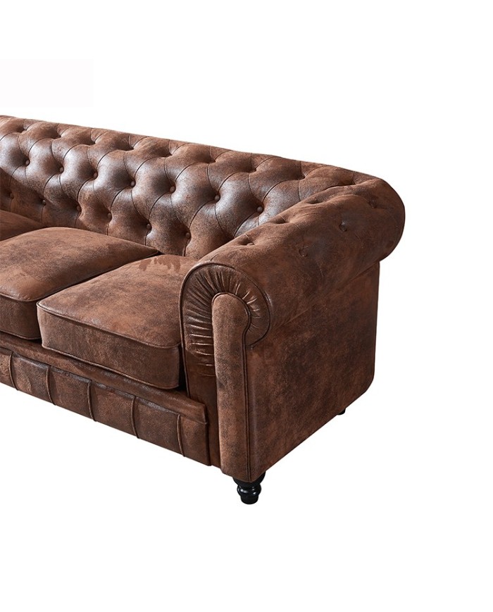 Sofá CHESTER, 3 plazas, similpiel vintage