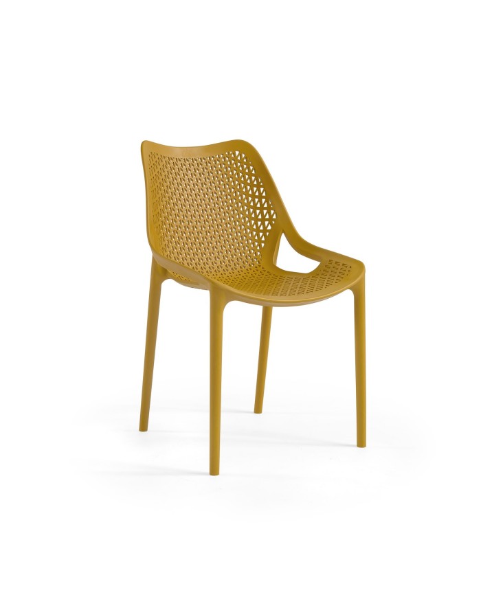 Silla BILL, apilable,  polipropileno blanco*