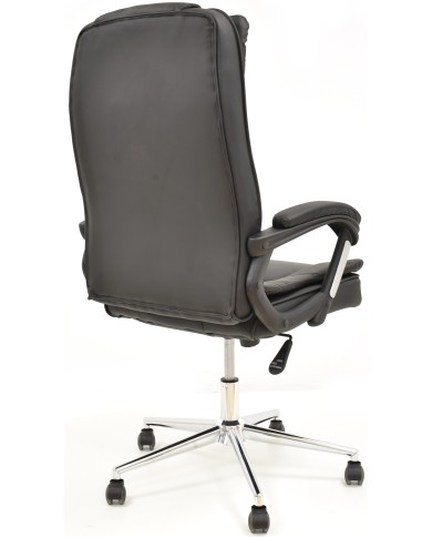 Sillón de oficina DUKE, alto, gas, basculante, similpiel negra