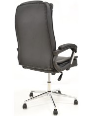 Sillón de oficina DUKE, alto, gas, basculante, similpiel negra