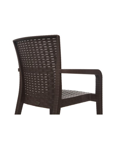 Sillón JAZMIN, apilable, polipropileno antracita