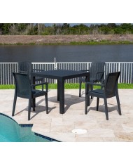 Sillón GLADY, apilable, polipropileno antracita