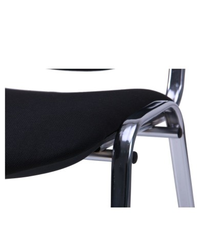 Silla NIZA NEW AM, chasis cromado, tejido A1, color negro*