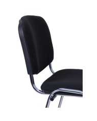 Silla NIZA NEW AM, chasis cromado, tejido A1, color negro*
