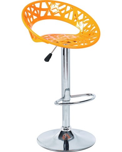 Taburete RONDA, cromado, abs amarillo