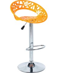 Taburete RONDA, cromado, abs amarillo