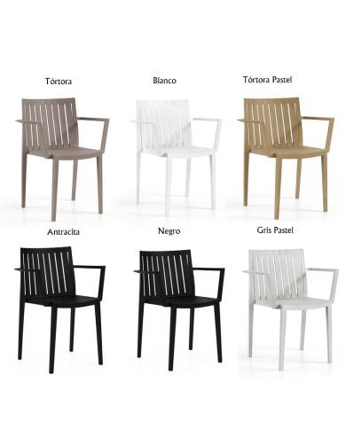 Sillón CHOPIN, apilable,  polipropileno blanco*