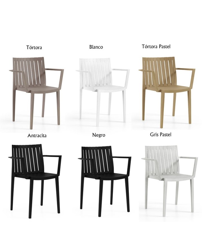 Sillón CHOPIN, apilable,  polipropileno blanco*