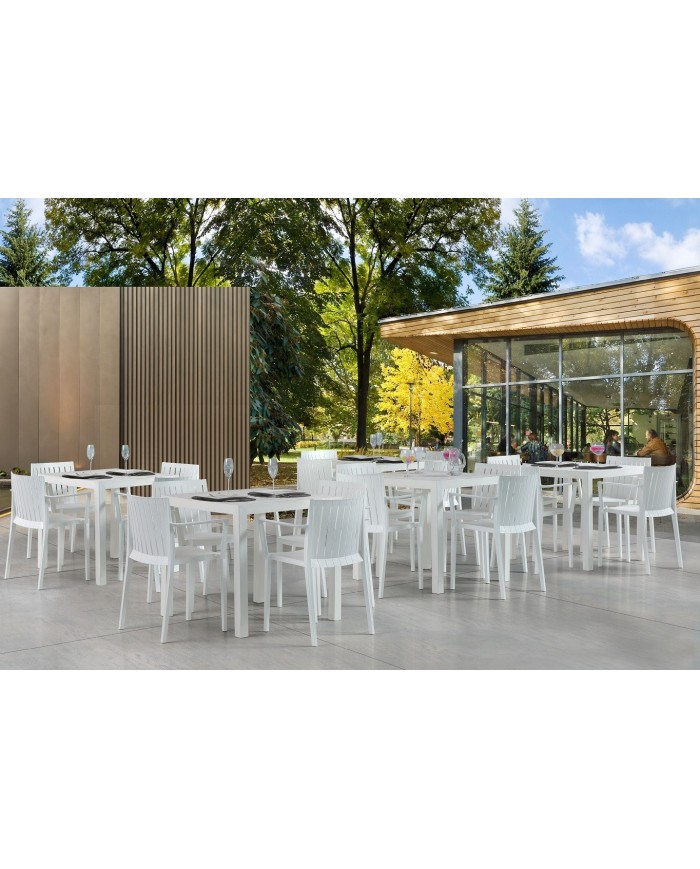 Sillón CHOPIN, apilable,  polipropileno blanco*