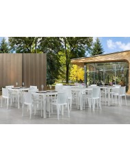 Sillón CHOPIN, apilable,  polipropileno blanco*