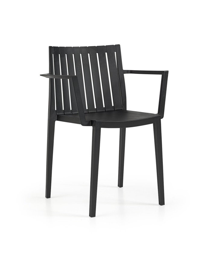 Sillón CHOPIN, apilable,  polipropileno blanco*