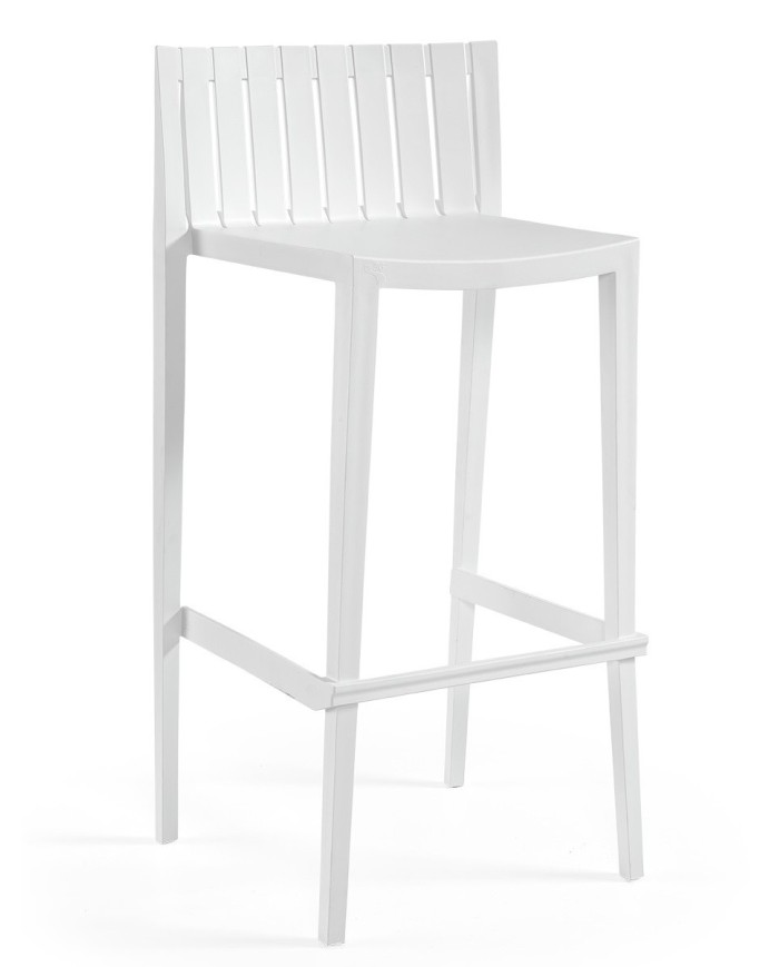 Taburete CHOPIN 99, apilable, polipropileno blanco