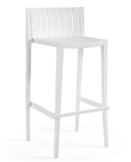 Taburete CHOPIN 99, apilable, polipropileno blanco