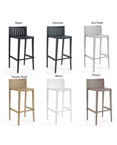 Taburete CHOPIN 99, apilable, polipropileno blanco