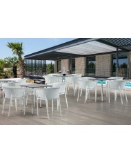 Sillón BILL, apilable,  polipropileno antracita