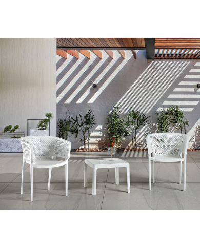 Sillón BILL, apilable,  polipropileno antracita