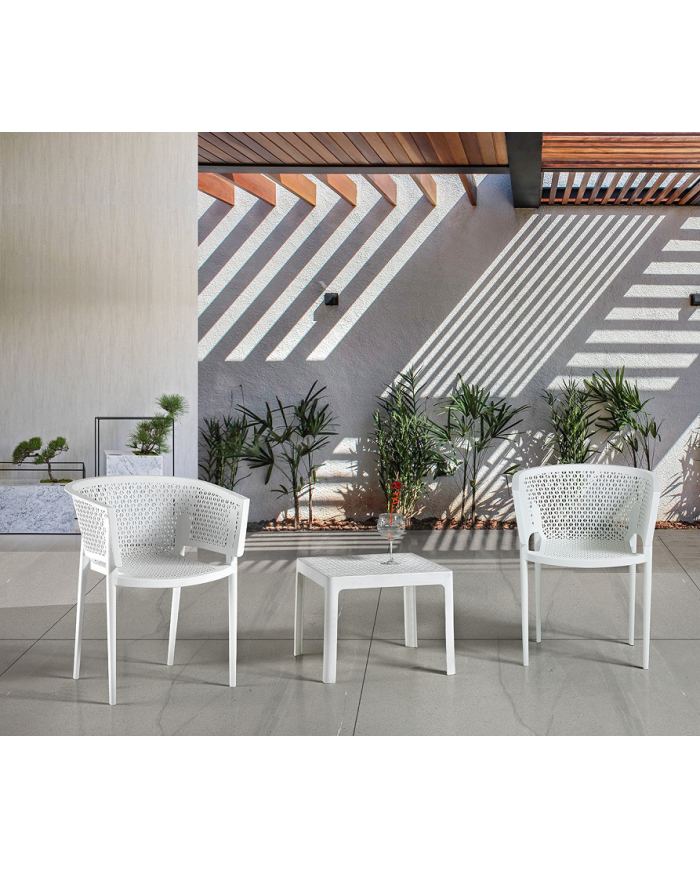 Sillón BILL, apilable,  polipropileno antracita