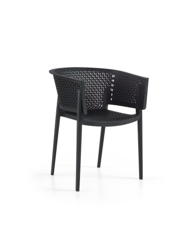 Sillón BILL, apilable,  polipropileno antracita