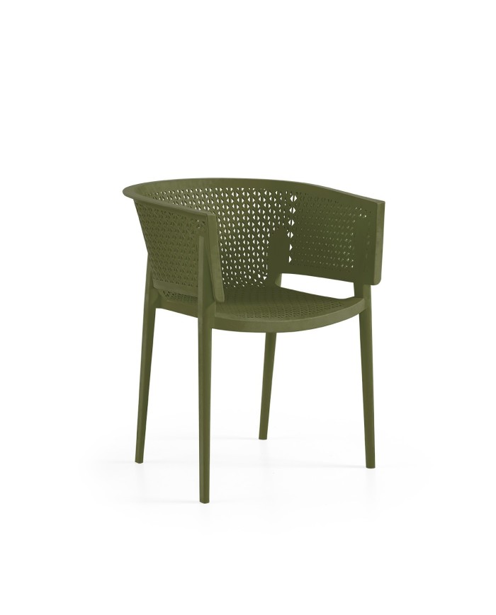 Sillón BILL, apilable,  polipropileno antracita