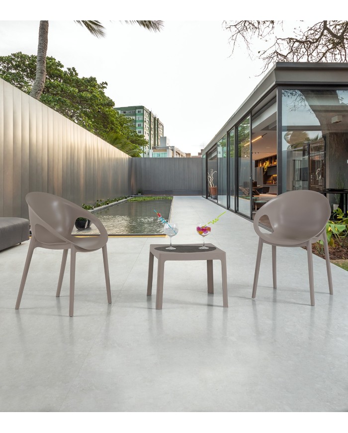 Silla COSMOS, apilable,  polipropileno tórtora