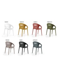 Silla COSMOS, apilable,  polipropileno tórtora