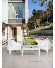 Mesa BILL, baja, polipropileno blanco, 90 x 50 cms