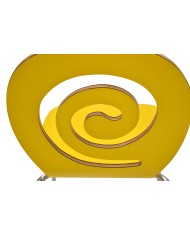 Silla PINSAPO, apilable, acero inoxidable, laminado amarillo