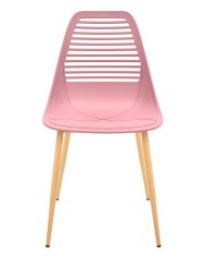 Silla UNCIBAY, metal, polipropileno rosa oscuro