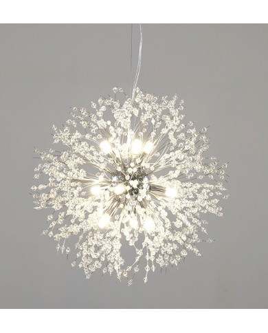 Lámpara FORNAX, colgante, metal, cristal