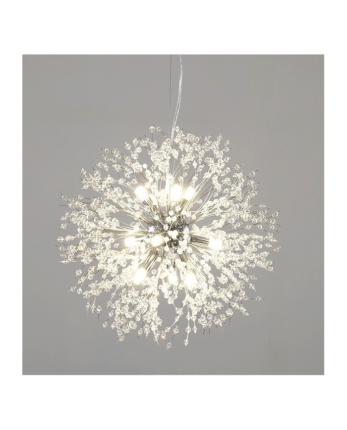 Lámpara FORNAX, colgante, metal, cristal