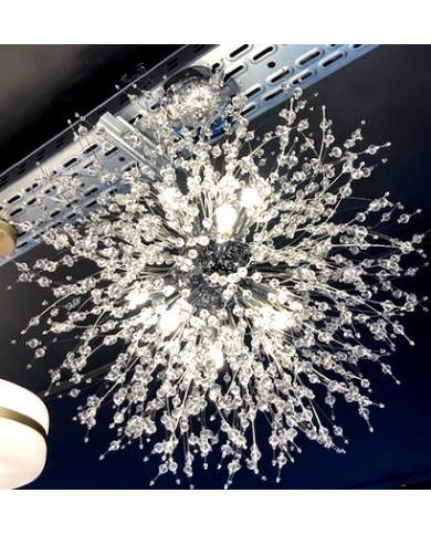 Lámpara FORNAX, colgante, metal, cristal