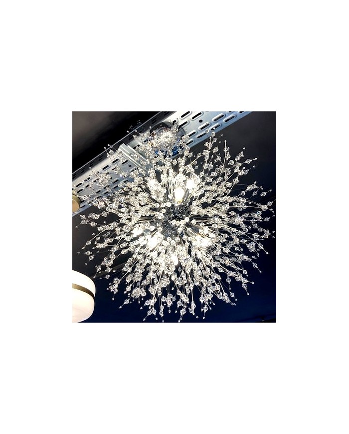 Lámpara FORNAX, colgante, metal, cristal