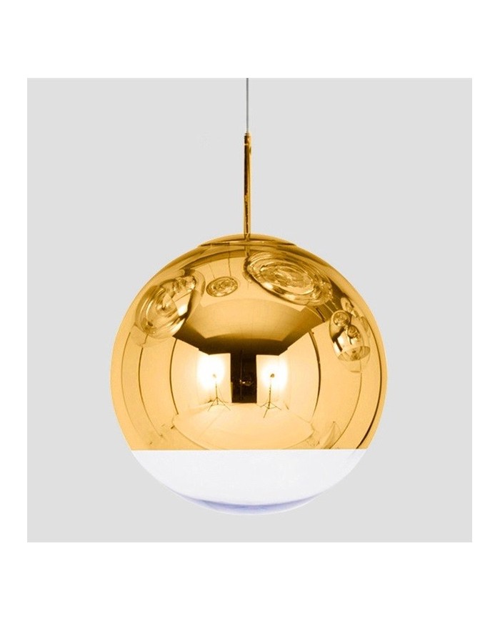 Lámpara KARIM, colgante, cristal, dorado - transparente, 40 cms de diámetro