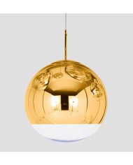 Lámpara KARIM, colgante, cristal, dorado - transparente, 40 cms de diámetro