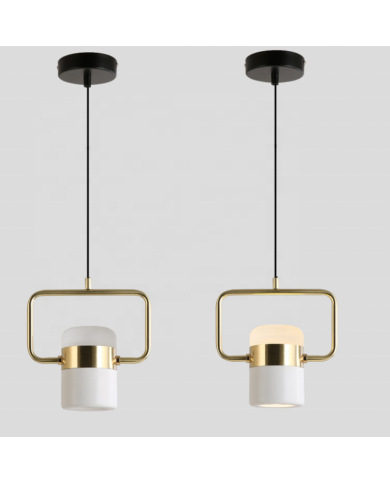 Lámpara ANTARES, colgante, metal, blanco