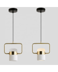 Lámpara ANTARES, colgante, metal, blanco