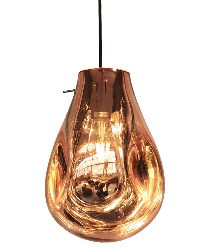 Lámpara MEISSA, colgante, cristal bronce