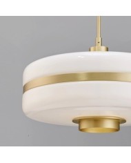 Lámpara LYRA, colgante, metal, cristal blanco