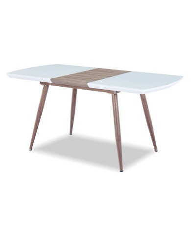 Mesa SOHAIL, extensible, metal, madera, cristal,140 ~ 180x80 cms