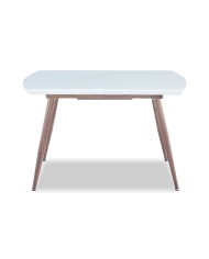 Mesa SOHAIL, extensible, metal, madera, cristal,140 ~ 180x80 cms