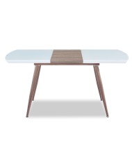 Mesa SOHAIL, extensible, metal, madera, cristal,140 ~ 180x80 cms