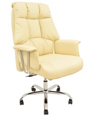 Sillón de oficina FIRENZE, alto, regulación de altura, mecanismo multifunción, similpiel beige