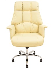 Sillón de oficina FIRENZE, alto, regulación de altura, mecanismo multifunción, similpiel beige