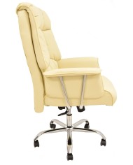 Sillón de oficina FIRENZE, alto, regulación de altura, mecanismo multifunción, similpiel beige