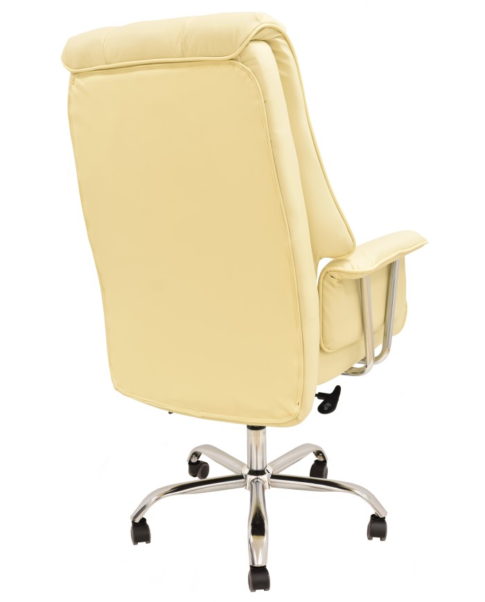 Sillón de oficina FIRENZE, alto, regulación de altura, mecanismo multifunción, similpiel beige